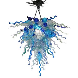 munblåst lampa ljuskrona belysningsarmatur stor storlek färgglada konstglas hänge ljus för sovrum hem dekoration