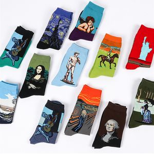 Mens socks Novelty Happy Funny Men Graphic Cotton spandex Designers Christmas Gift Fashion Personality