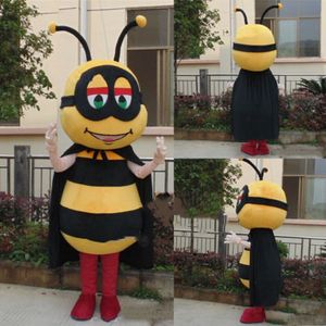 Mascot Kostymer Bee Honeybee Mascot Kostym Halloween Suits Party Game Dress Outfits Kläder Reklam Karneval Xmas Påskfestival