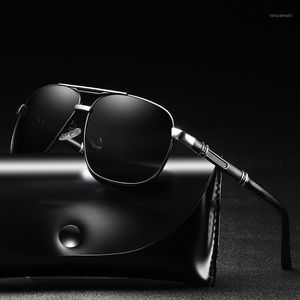 Solglasögon Polariserade Mens Märke Designer 60mm Pilot Aviation Körning För Man Clout Goggles UV400 GAFAS Sol Hombre1