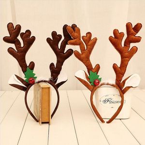 Julen Antler Headband Vuxen Barn Novelty HairWear Party Decorations Xmas Cartoon Cloth Art Headbands WQ44-WLL