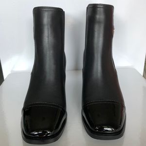 Sıcak Satış-Tasarımcı Kadın Ayakkabı Moda İngiliz Çizmeler Yuvarlak Ayak Martin Çizmeler Toka Tıknaz Topuk Yuvarlak Toes Moda Ayak Bileği Çizmeler