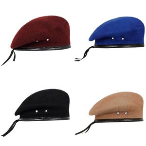 Mężczyzna Kobiety Navy Cap Jesień I Zima Kapelusze Outdoor Utrzymuj ciepłą Retro Moda Pure Color Casual Beret Multicolor 13 9kb J2