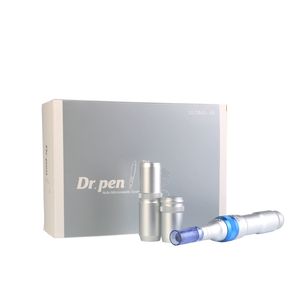 Nova Chegue de alta qualidade Derma Pen Dr.Pen Ultima A6 AUTO AUTO Micro Needle 2 Baterias Recarregável Dermapen com 50 pcs Cartuchos de agulha