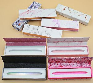 Ny design lim Eyeliner Box Självhäftande ögonfransar Eyelineers Förpackning Box Marmor Money Packing Box Presenter Boxar Sn1831