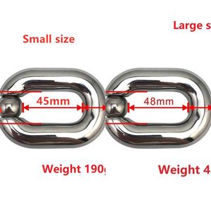 Nxy Cockrings Male Heavy Duty Bdsm Stainless Steel Ball Scrotum Stretcher Metal Penis Bondage Cock Ring Delay Ejaculation New Sex Toy Men 0215