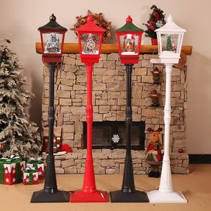 Christmas Decorations Western Style Snow Street Light With Music Merry Christmas Decoration For Garden 201127