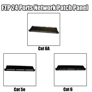 Rack De Painel De Remendo venda por atacado-Ferramentas de Networking Portas FTP Cat A E Patch de rede blindado Painel U Altura Fluke Passado Rack RJ45 Port Ethernet
