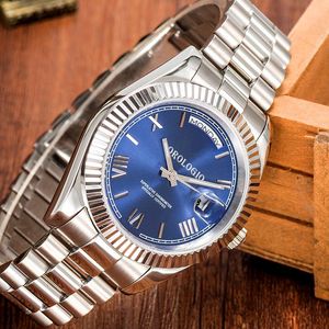luxe men's watch 41mm automatic movement full stainless steel 2813 mechanical watch waterproof luminous