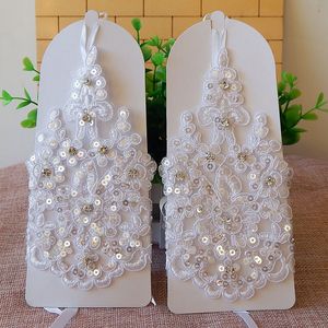 2022 best-selling wedding bride gloves fingerless children's lace women white/red gloves