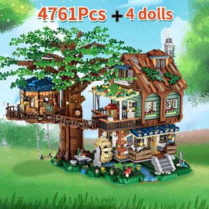 4761PCS Loz Mini Bloki Miasto Widok Ulicy Wiosna Jesień 2 w 1 DIY Building Block Sets Village Urban Tree House Zabawki Dla Kid Prezent AA220303