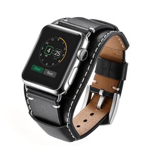 Äkta läderklockband för Apple IWatch Series 1 2 3 4 5 6 7 8 SE Sportband Byte av smarta armbandsband 38mm 40mm 41mm 42mm 44mm 45mm 49mm