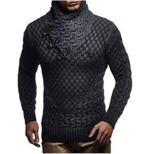 Men's Sweaters Classic Mens 2021 Brand Warm Pullover Man Casual Knitwear Winter Men Black Sweatwer XXXL Computer Knitted