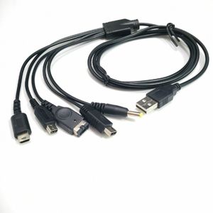 Cavo di ricarica per caricabatterie USB 5 in 1 Cavo per cavi da 1,2 m per Nintendo GBA SP per Wii U 3DS NDSL XL DSI PSP