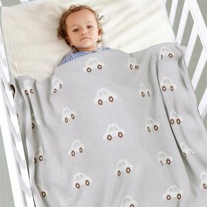 Coberturas de bebê recém-nascido Swaddlan Stroller cama de malha algodão Mensal Criança Cobertor Coisas para Cobertor Infantil Envoltório Kids Kids LJ201105