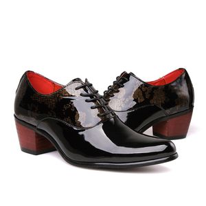 رجال الأعمال اللباس الأحذية براءات الاختراع الجلود أشار تو الزفاف الأحذية الرسمية الرجال الخشب تسولي مكتب الأحذية الذكور عالية الكعب الأحذية