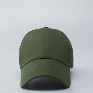 Chapéu de beisebol verde do exército mulheres ao ar livre chapéu de sol estudante treinamento militar esporte chapéus homens cor sólida grande sizepeaked boné 56-64cm 220224