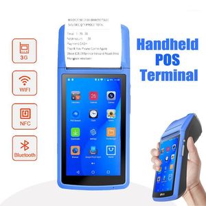 Skrivare Portable Android PDA NFC Handheld Terminal Kvitton Streckkodsläsare Bluetooth WiFi 3G Pekskärmskamera med laddare Dock1