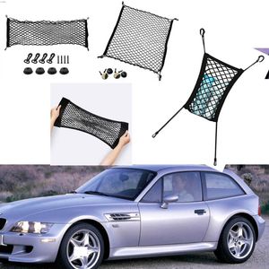 For BMW Z3 Model Auto Car Black Rear Trunk Cargo Baggage Organizer Storage Nylon Plain Vertical Seat Net