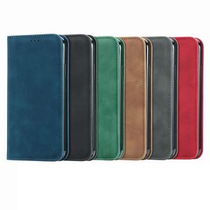 Capas de carteira de couro de fechamento magnético para Samsung Note 20 Ultra A52 A32 A02S A12 S20 Fe A01 A21 A51 A71 A11 Pele Sinta Sinta Bolsa Titular Flip Cover Book Bolsa de Telefone Business