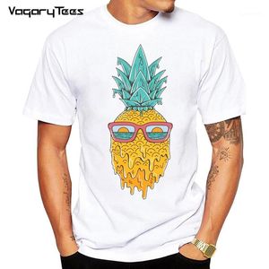 T-shirt da uomo T Shirt da uomo 2021 Moda Ananas Stampa Tshirt O Colletto Manica corta Divertente Fresco Homem T-shirt1