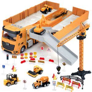 Educational toy car inertia Disassembly Loading Unloading Engineering Truck Excavator Bulldozer Child Simulation alloy Tool Car on Sale