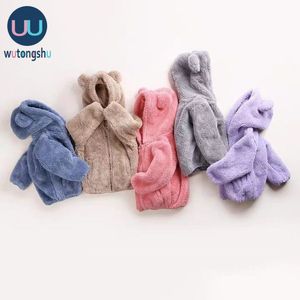 Criança crianças jaqueta outono inverno jaqueta de bebê manga comprida para meninos roupas com capuz casaco de lã quente para bebé roupas lj201125