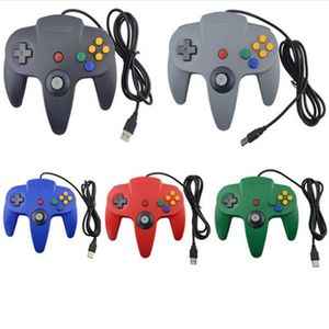 N64 컨트롤러, ModesLab 클래식 유선 N64 64 비트 Gamepad 조이스틱 Ultra 64 비디오 게임 콘솔 N64 소매 상자가있는 시스템 DHL