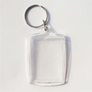 2022 keyrings em branco de plástico acrílico Inserir passaporte Photo Frame Keychain moldura chaveiros Presente de festa DH8886