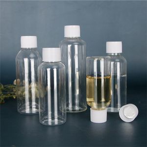 5ml 10ml 20ml 30ml 50ml 60ml 80ml 100ml 120ml Clear Plastic Empty Bottles Small Containers Bottles with Screw Cap for Liquids