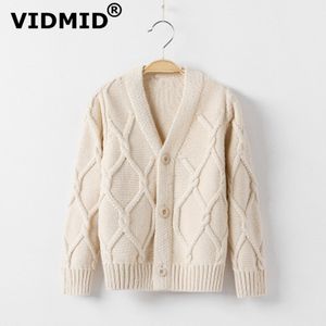 Vidmid Barn Baby Boys Cardigan Coat Sweaters för skolun Uniform Baby Kids Boys Sweaters Barnens killar Kläder Toppar 7088 02 210308