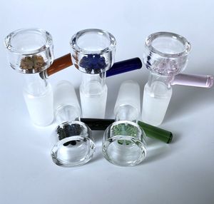 Schieben Sie Glasschüsseln, bunte Schneeflocken-Filterschüssel mit Wabensieb, 10 mm, 14 mm, 18 mm, männlich, berauschende Glasschüssel, Bong-Schüssel für Glasbongs, Bohrinseln