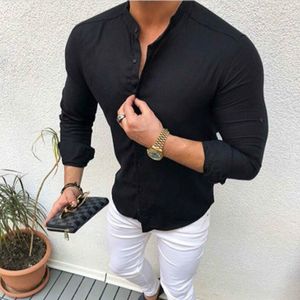 2020 NOVA Camisa Masculina Marca Masculina de Alta Qualidade Camisas de Manga Longa Casual Hit Blusa Slim Fit Homem Preto Vestido Camisas X1214