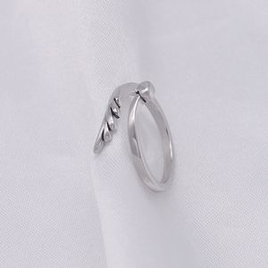 Frauen Mädchen Herz Feder Offenen Ring für Geschenk Party Nette Feder Ring Schmuck Zubehör Großhandelspreis