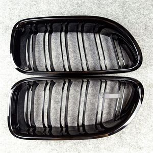 One Pair Dual Line Glossy black Mesh Grill Grille for 6 Series F06 F12 Racing Grilles Grills 2012+