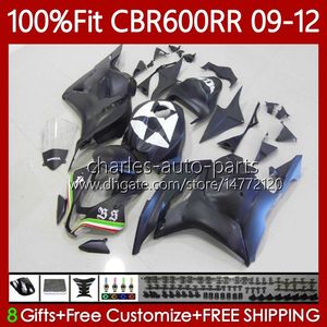 Corpo stampo ad iniezione per HONDA CBR600 CBR 600 RR Nero opaco CC F5 CBR600RR 09 10 11 12 Carrozzeria 69No.53 CBR 600F5 600RR CBR-600 2009 2010 2011 2012 600CC 09-12 Carenatura OEM