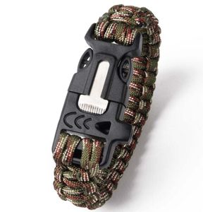 Wholesale emergency cord bracelet for sale - Group buy Hot Outdoor Survival Bracelet Parachute Cord Emergency Camping hiking Bracelet with Whistle Buckle Top Quality wristband travel equipment