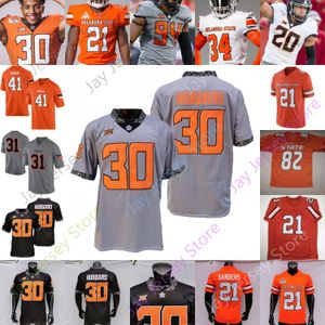 Oklahoma State Football Jersey NCAA College Spencer Sanders Chuba Hubbard Tylan Wallace Bryant McCray Johnson Ogbongbemiga Murray Blackmon