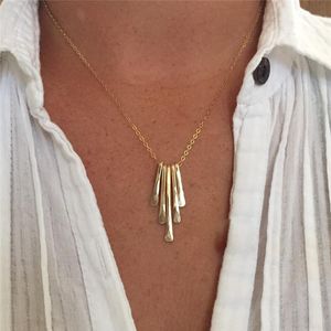 925 Silver Tassel Necklaces handmade Jewelry 14K Gold Filled Pendant Vintage Boho Choker Kolye Hammered Boho Jewelry For Women Q0531