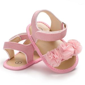 Sandals Baby Shoes Girl Soft Anti-Slip Sole Princess White Embroider Summer First Walker Infant Toddler Crib