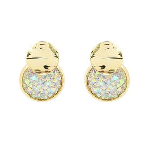 Pearl Drop Simple Style Full Of Diamond Earrings Girl Heart Daily Versa Luxury Earrings Silver Need Temperament Earrings