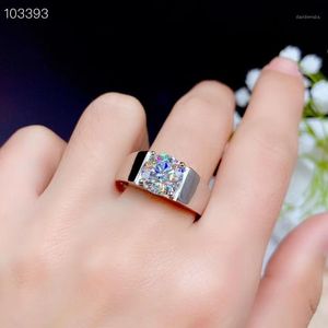 2020 약혼 반지 Shinning moissanite 링 남자를위한 근육 문자 진짜 925 실버 파티 선물 Roung 보석 좋은 sparkling1