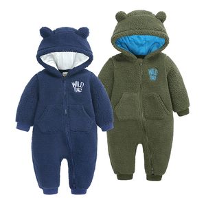 Winterbabys Creeper Designer's Kleidung Kinder Kaschmir Velvet verdickte Creeper Baby Kleidung Jungen und Mädchen Ly175