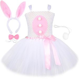 Dziewczynek Easter Bunny Tutu Sukienka Dla Dzieci Królik Cosplay Kostiumy Maluch Dziewczyna Urodziny Party Tulle Outfit Wakacje Odzież