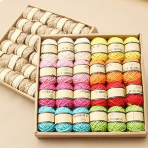 Yarn 24Roll/Box 10M Natural Rope DIY Tag Label Hang Wedding Home Accessories Decorative Twine Jute String Gardening Cord1