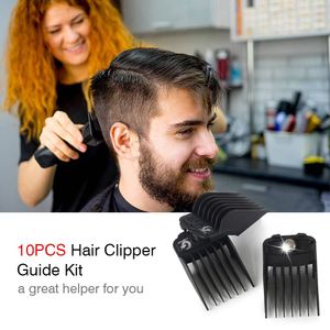 10pcs Hair Clipper Graw Zestaw Magnetyczne plastikowe włosy Trimmer Strażnicze