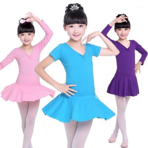 Barn Ballerina Blue Ballet Dress Leotards Gymnastik Tutu för Girls Kids Dance Costumes Dancing Clothes Dancer Wear Clothing1274D