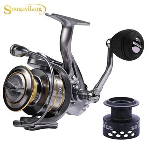Sougayilang 13+1BB Spinning Reel High Speed 5.1:1 5.5:1 Gear Ratio Carp Fishing Free Spool 220105