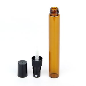 100Pieces/Lot Bottle 10ML Refillable Glass-Spray Empty Amber Atomizer Perfume Bottle