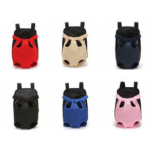 Mochila para transporte de animais de estimação dianteira Pernas para fora Malha ajustável Caminhadas Acampamento Saco de viagem para cães pequenos Gatos Filhotes JK2012XB